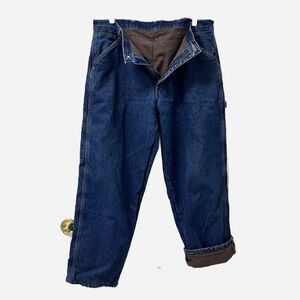 Wrangler Fleece Lined Carpenter Jeans Size 34 X 30